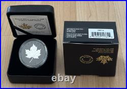 2025 Canada Elegant Silver Maple Leaf with Black Rhodium 1 oz Silver NEW IN STOCK