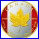 2025 Canada Maple 1 oz Silver Holo Gold Gilded & Diamond Dusted Flag