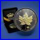 2025 Canada Maple Leaf Black Empire/Gold Gilded 1oz Silver