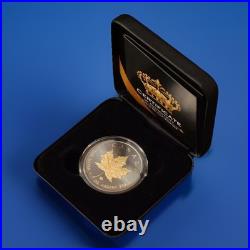 2025 Canada Maple Leaf Black Empire/Gold Gilded 1oz Silver