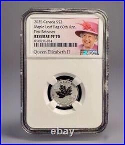 2025 Canada Silver Maple Leaf NGC PF70 Reverse Proof 1/10 oz Coin Queen's Label