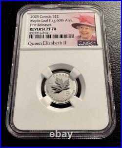 2025 Canada Silver Maple Leaf NGC PF70 Reverse Proof 1/10 oz Coin Queen's Label