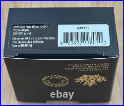 2025 Canada Triple Maple Leaf 1 oz Silver Proof With Box and COA
