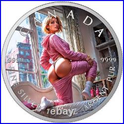 2025 Maple Leaf 1 oz silver coin- Pijama's Party