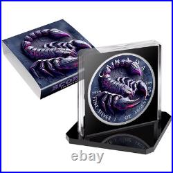 2025 Maple Leaf 1 oz silver coin- Stone Zodiac Scorpio
