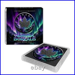 2026 Canada Maple Leaf 1 oz Silver Aurora Borealis Edition