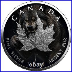 2026 Canada Maple Leaf 1 oz Silver Timber Wolf Edition Canada's Wilderness
