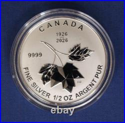 2026 Canada Silver Proof Maple Leaf 5 coin Set in Case with COA