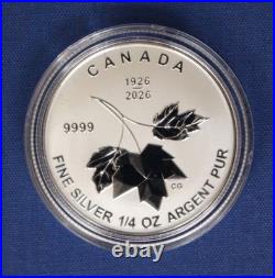 2026 Canada Silver Proof Maple Leaf 5 coin Set in Case with COA