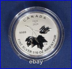 2026 Canada Silver Proof Maple Leaf 5 coin Set in Case with COA
