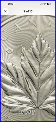2026 Canadian Grand Maple Leaf Silver 5oz BU Coin. 9999