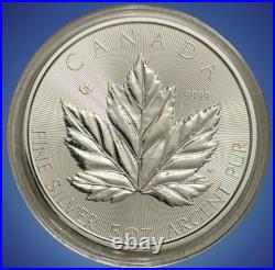 2026 Canadian Grand Maple Leaf Silver 5oz BU Coin. 9999 (In Capsule)