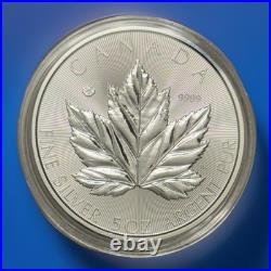 2026 Canadian Grand Maple Leaf Silver 5oz BU Coin. 9999 (In Display Box)