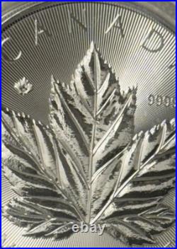 2026 Canadian Grand Maple Leaf Silver 5oz BU Coin. 9999 (In Display Box)