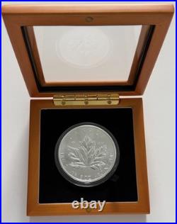 2026 Canadian Grand Maple Leaf Silver 5oz BU Coin. 9999 (In Display Box)