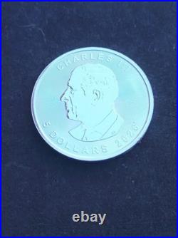 2026 Charles III Canada 1oz Silver Maple Leaf. 9999 Fine Silver Coin in Capsule