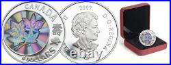 25.18g Silver Coin 2007 Canada $8 Turtle Maple of Long Life Hologram Maple Leafs