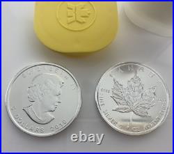 25 x Canadian Maple Leaf 9999 Fine Silver 1oz Coins 2010 Full Tube #15