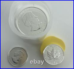 25 x Canadian Maple Leaf 9999 Fine Silver 1oz Coins 2010 Full Tube #15