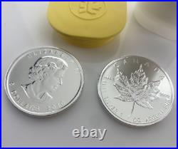 25 x Canadian Maple Leaf 9999 Fine Silver 1oz Coins 2010 Full Tube #3