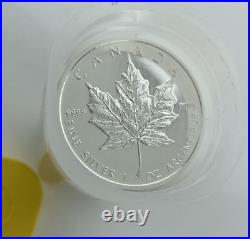 25 x Canadian Maple Leaf 9999 Fine Silver 1oz Coins 2010 Full Tube #3
