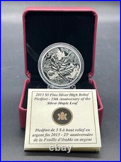 25th Anniversary of the Silver Maple Leaf High Relief Piedfort 1 Oz Silver Coin