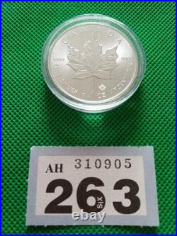 263. Canadian Maple 2016 Uncirculated Fine Silver 1oz Coin In Capsule