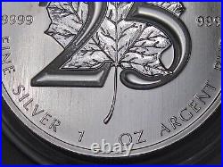 3 BU 2013 CANADA 25th Anniversary 1oz. 9999 Silver $5 Maple Leaves. In Capsules