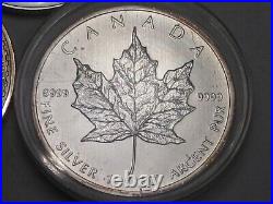 3 Silver Coins 1oz. 999 each 2016 Somalia Elephant, 16 Britannia, 12 Maple Leaf