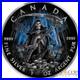 #333 Canada $5 GRIM REAPER ARMAGEDDON Maple Leaf SILVER coin 2016 Ruthenium pl