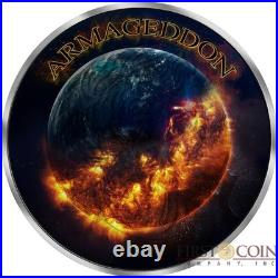 #333 Canada $5 GRIM REAPER ARMAGEDDON Maple Leaf SILVER coin 2016 Ruthenium pl