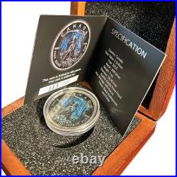 #333 Canada $5 GRIM REAPER ARMAGEDDON Maple Leaf SILVER coin 2016 Ruthenium pl