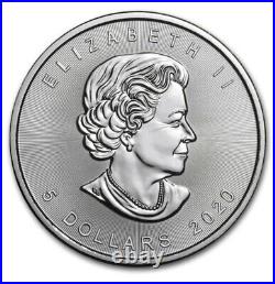 3x 1oz 2020 Canadian Maple Silver Bullion Coin CANADIAN MINT