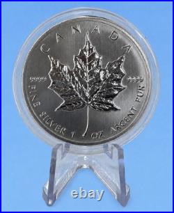 3x Canada Silver Maple Leaf 2013 1 oz 9999 Silver Capsules RCM