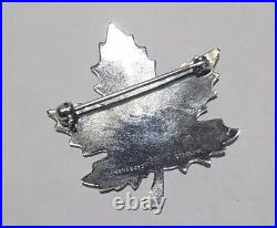 3x Vintage BOND BOYD Canada Sterling Silver Maple Leaf Designer Brooch