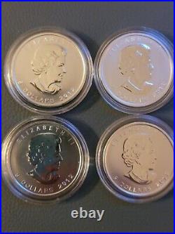 4 X 1oz Silver Maple 2012, Canadian Silver Bullion Coin