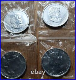 4 x 1oz 2010 Silver Maple coin