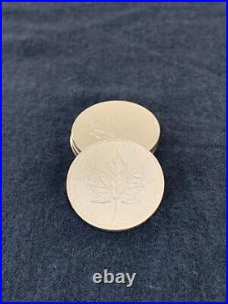 4x 2009 Royal Canadian Mint Silver Maple Leaf 1oz Coins