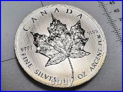 (5) 1 Oz. 9999 Silver? Toned Argent Pur Canada Maple Leaf Consecutive Yr Coins