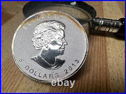 $5 2013 1oz. 999 Silver Maple Leaf Snake Privy Reverse Proof & 2014 Maple Leaf