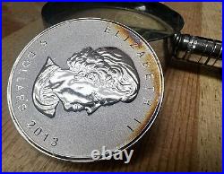 $5 2013 1oz. 999 Silver Maple Leaf Snake Privy Reverse Proof & 2014 Maple Leaf