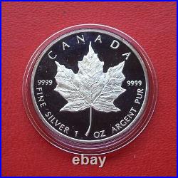 5 Dollar Canada Maple Leaf 1989 Pf/1 OZ Ag Pf / Only 30.000 Ex! KM163