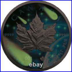 5 $ Dollar Glowing Galaxy Edition III Maple Leaf Canada 1 Oz Silver 2021