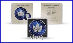 5 $ Dollar Glowing Galaxy Edition Maple Leaf Canada 1 Oz Silver 2019