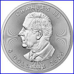5 $ Dollar Maple Leaf Dino Attack Canada 1 Oz Silver 2025