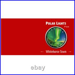 5 $ Dollar Maple Leaf Polar Lights Whitehorse Town Park 1 Oz Silver 2020