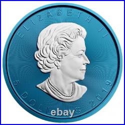5 $ Dollar Space Blue Edition Maple Leaf Canada 1 Oz Silver 2019