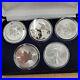 5 Silver Coin Set Eagle Panda Krugerrand Maple Leaf Us Canada Africa Australia