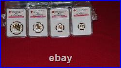 5 coin set Canada Silver Maple Leaf Gilt Reverse Proof NGC PR69 -$1 $2 $3 $4 $5