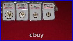 5 coin set Canada Silver Maple Leaf Gilt Reverse Proof NGC PR69 -$1 $2 $3 $4 $5